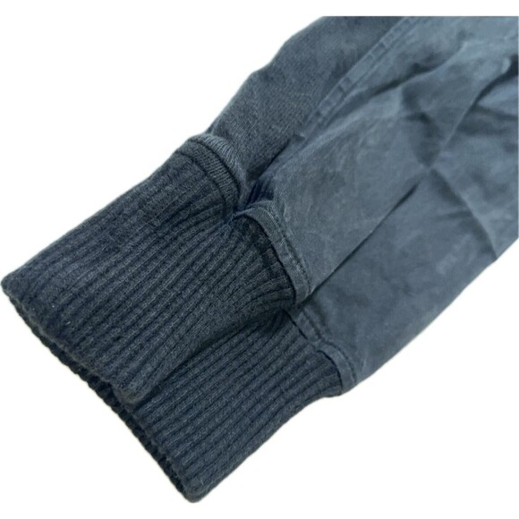 STANDARD JAMES PERSE Black Gray Slouchy Cotton Twill Track Pants Womens Size 2/M - Picture 7 of 7